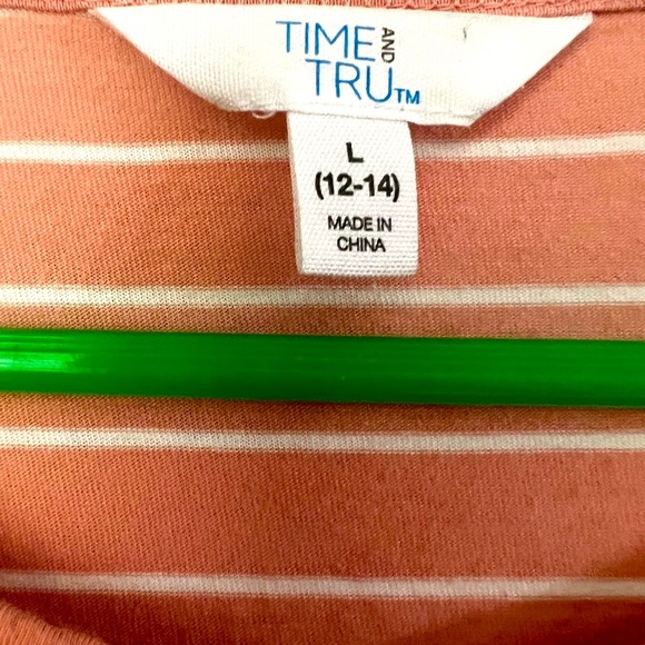 Coral White Striped Blouse - Picture 2 of 3